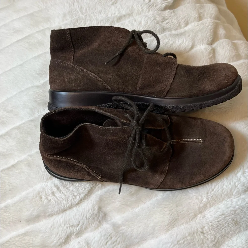 DREW Women’s Krista 8WW Chukka Lace Up Suede Brown Fall Winter Boots Casual City